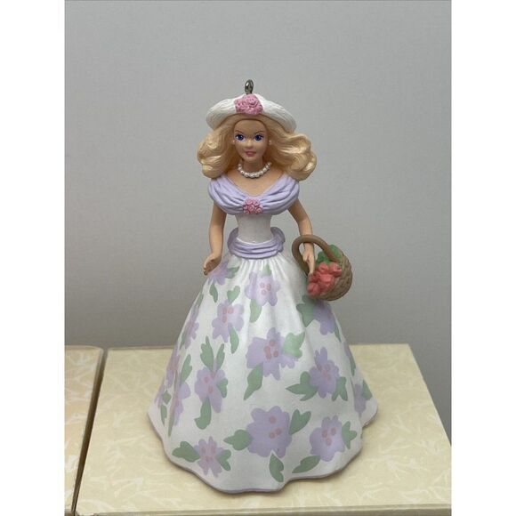 VTG Hallmark Keepsake Springtime Barbie Ornament Collectors Series 1995 1996 NIB - Picture 3 of 11